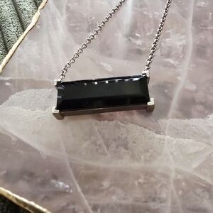 Elegant Black Silver Necklace